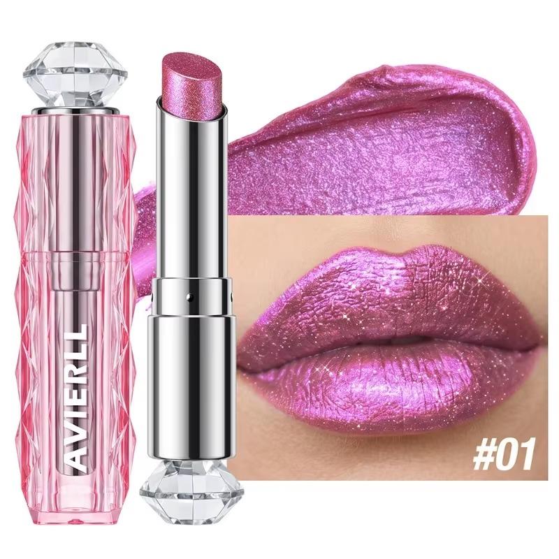 Polarizing Lipstick Starlight Holographic Shimmer Lip Stick Long Lasting Moisturizing Plumping Glitter Metallic Lip Tint Makeup