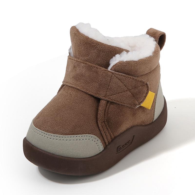 Velvet-Lined Winter Toddler Boots (Ages 1-4) - Soft Sole, Non-Slip, Cotton Snow Boots for Boys & Girls
