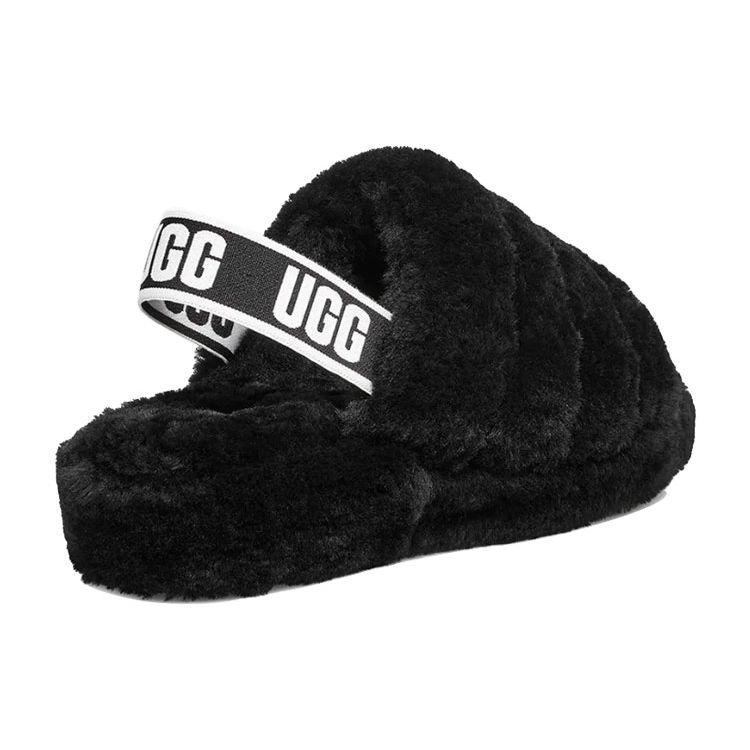 UGG Fluff Yeah Slide Black Women Sneakers 1095119-BLK