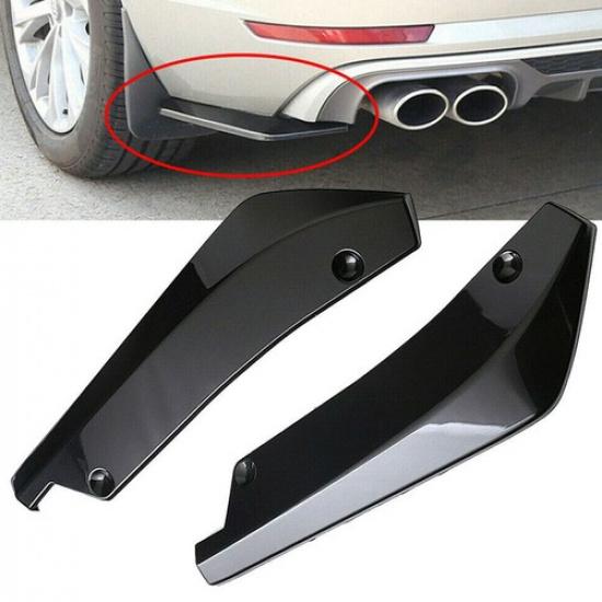Black For Toyota Rear Bumper Lip Diffuser Splitter Canard Protector Accessories