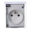 Socket with Grounding 1-fold N/t IP54 AQGZ1/11a Aquarius White, Flap D