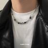 Unisex Spider Necklace For Women Men Y2k Titanium Steel Splice Bead Collar Chain Korean Trend Kpop Cool Punk Accessories