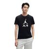 Jordan Logo Print Rond Hals Sport T-shirt met Korte Mouwen Heren Tops Zwart 826472-010