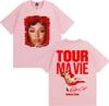 Zangeres The Doja Cat 2026 Wereldtour Dubbelzijdig Bedrukt T-shirts Mannen Vrouwen Kleding Mode Casual Korte Mouw T-shirt Streetwear