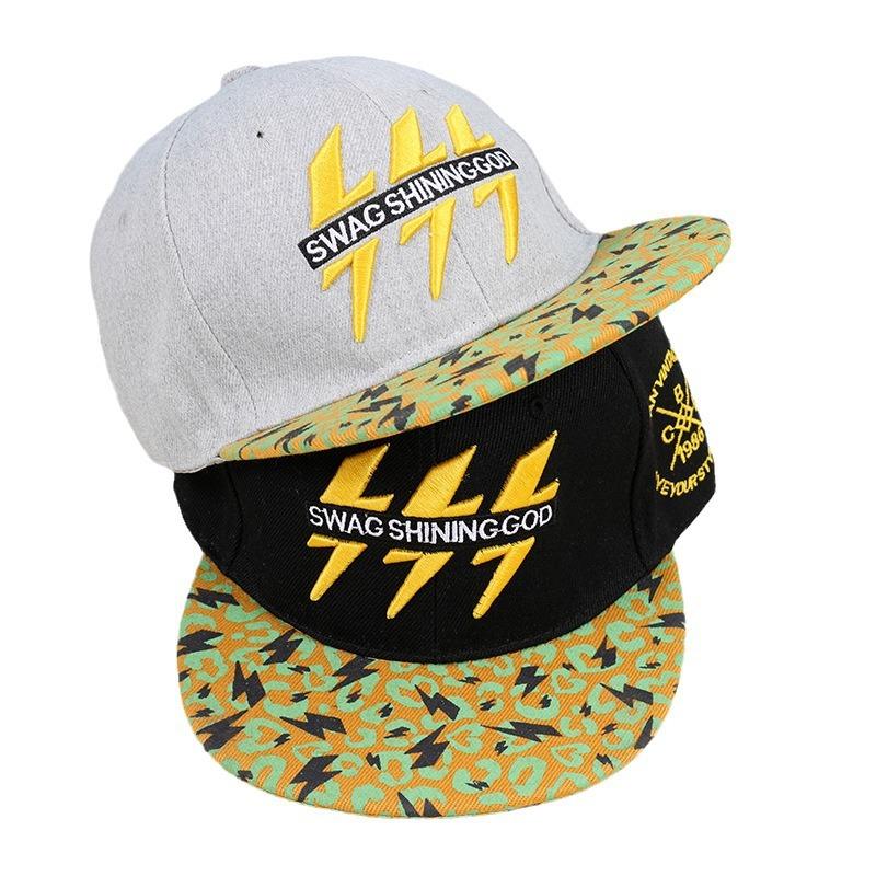 Hip Hop Hat Men's Baseball Cap, Embroidered Lightning Cap, New Sunshade and Sunscreen Cap