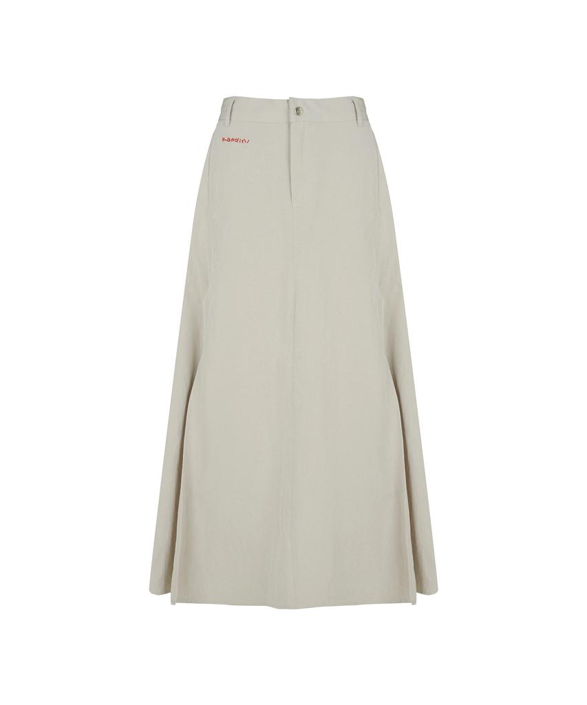 Candini Light Khaki Wind Long Skirt