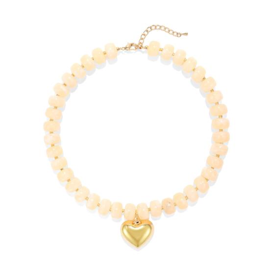 Collana girocollo con perline colorate spesse Collana con perline in resina Collana Boho per le vacanze per donna Gioielli per l'uso quotidiano e la vacanza estiva al mare