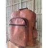 Vintage goat leather Backpack messenger Real satchel  laptop bag