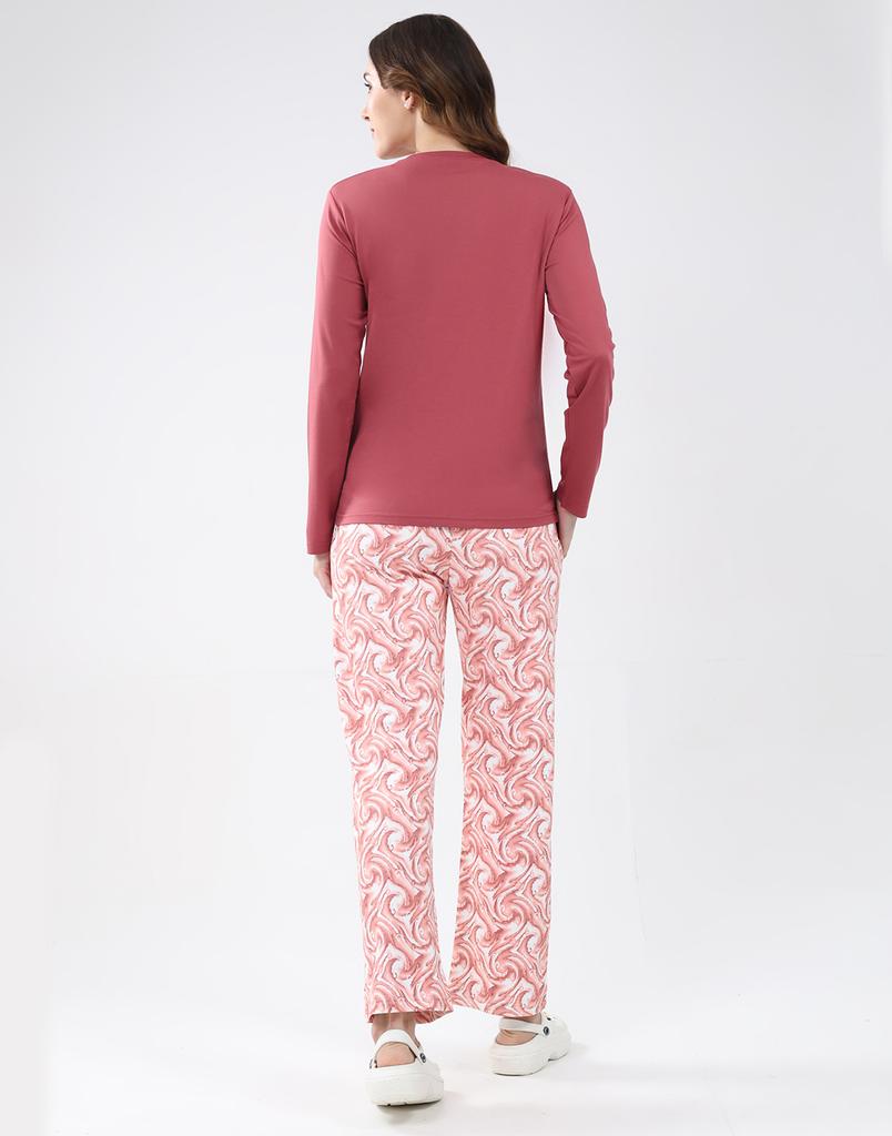 MONTE CARLO Ensemble Bas et Haut Manches Longues Col Rond pour Femme