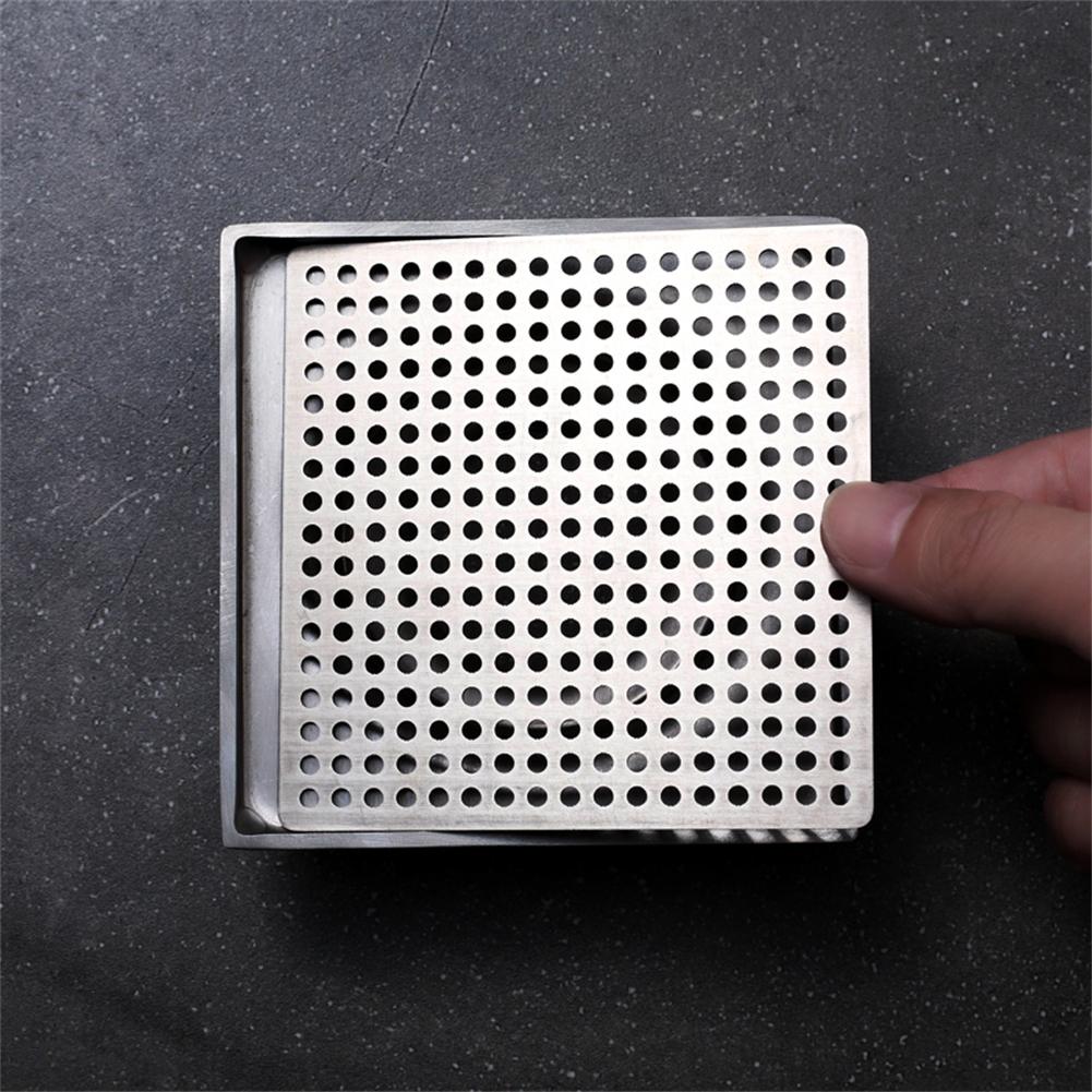 Secure and Stable Square Stainless Steel Bathroom Sink Strainer Drain Cover