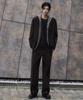 14W Corduroy One-Pleat Wide Elastic Pants [Brown]