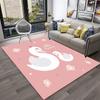 Tapis Princesse Cygne Mignon Tapis Animal Dessin Animé pour Fille Adolescente Chambre Canapé Décor Tapis de Sol Antidérapant Paillasson d'Entrée Tapis de Cuisine
