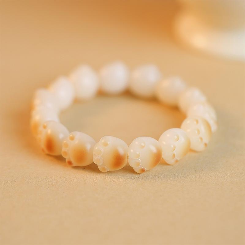Charcoal Burnt Cat Claw Cat Bodhi Root Bracelet Women's Natural White Jade Bodhi Zi Wraps Fingers Soft Play Holding Bodhi Bracelet