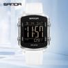 Sanda 6351 Unisex Large Digital Waterproof Wristwatch with Luminous Display and Timer for Swimming