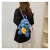 Geantă Crossbody de Pluș cu Personaj de Desene Animate Stitch, cu Închidere cu Fermoar, pentru Purtare Zilnică