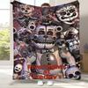 Horror Freddy F-FNAF Spiele Flanelldecke, Ultraweiche Warme Plüschdecke für Zuhause Schlafzimmer Bett Sofa Abdeckung Büro Camping Picknick