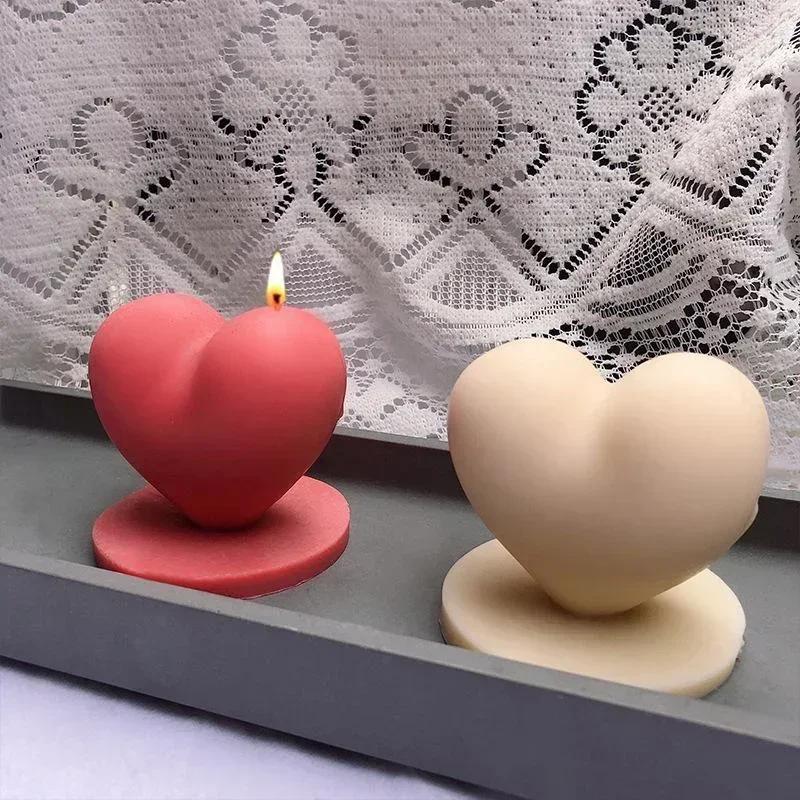 Yeni 3D Aşk Mum Silikon Kalıp DIY El Yapımı Kalp Şeklinde Sabun Alçı Mum Yapım Kalıbı Sevgililer Günü Hediye Yapım Malzemeleri