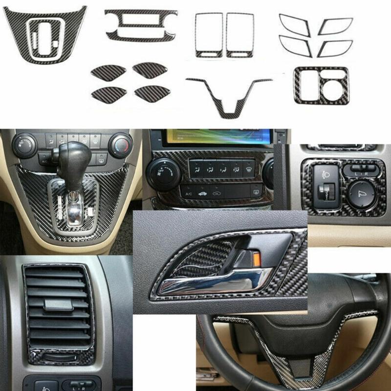 Stylish & Durable Car Interior Trim Kit Carbon Fiber Steering Wheel Cover and Full Interior Trim Suiatble for 2007-2011