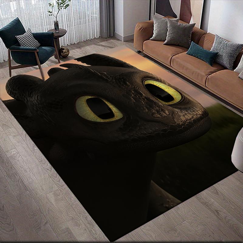How To Train Your Dragon Square Area Rug, Non-Slip Floor Mat for Home Decor, Perfect Gift for Fans.chl