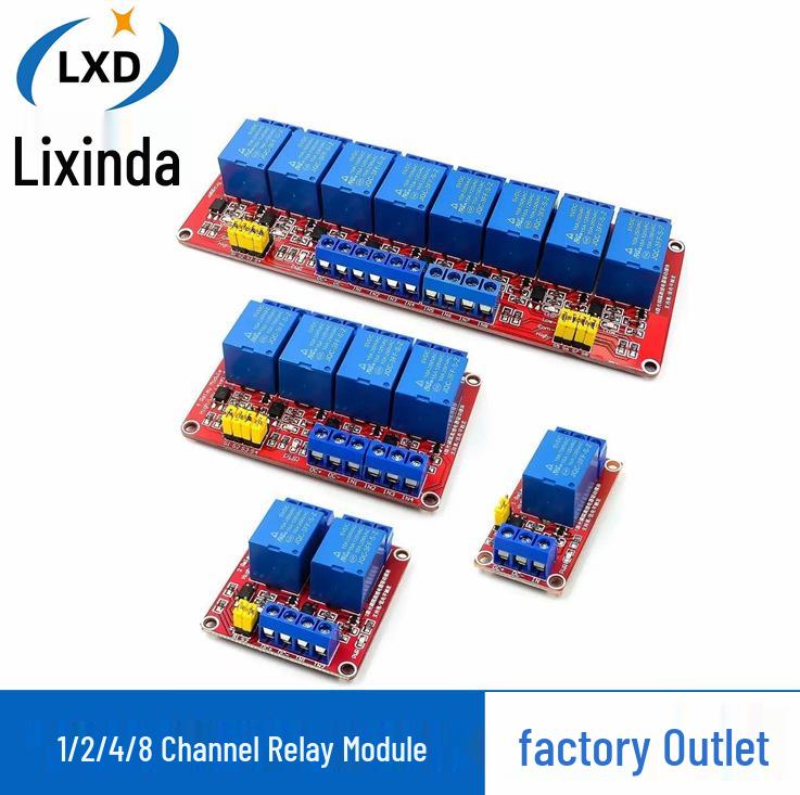Module Relais 5V avec Isolation par Optocoupleur, Déclenchement Haut/Bas, Disponible en 1, 2, 4 ou 8 Canaux