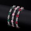 New Jewelry Bracelet Fashion Colorful Emerald Green Ruby Versatile High-end Light Luxury Women's Batch Shipment