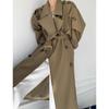 Rongtai Retro British Double-Breasted Tie-Waist Trench Coat for Women - 2025 Spring Collection