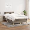 Maison Exclusive - Bedbodem met lattenbodem met matras Taupe 120x200 cm Stof