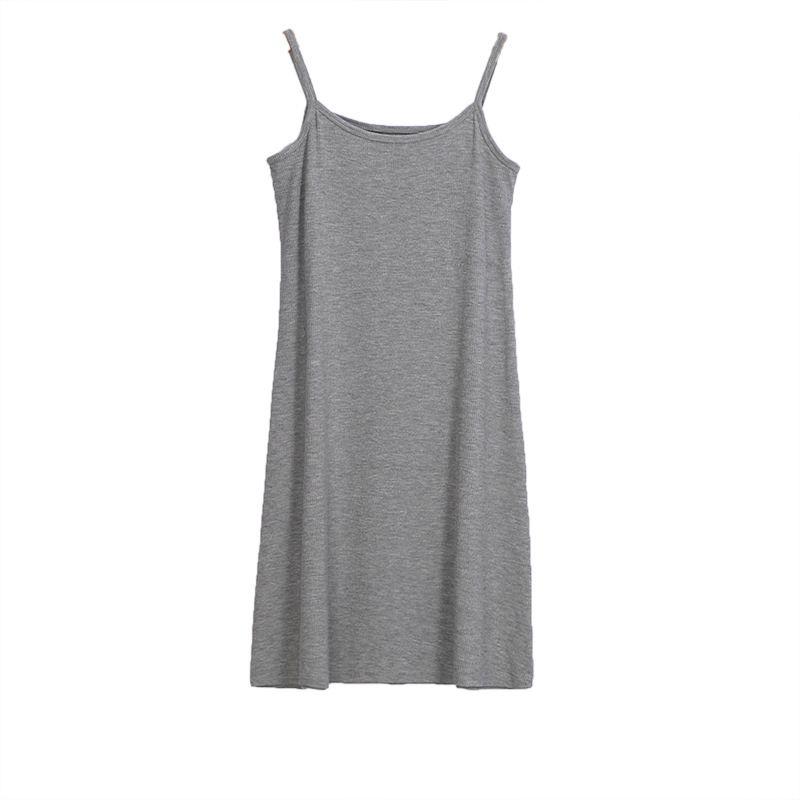 Rochie lungă tip maiou pentru femei, Tunica, Lungime slip, Elastic, Top maiou cu bretele subțiri, Din material de calitate premium