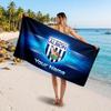 West Bromwich Albion Custom Beach Towel, Personalized Name Text Print, Football Logo Soft Quick‑Dry Towel Holiday Gift