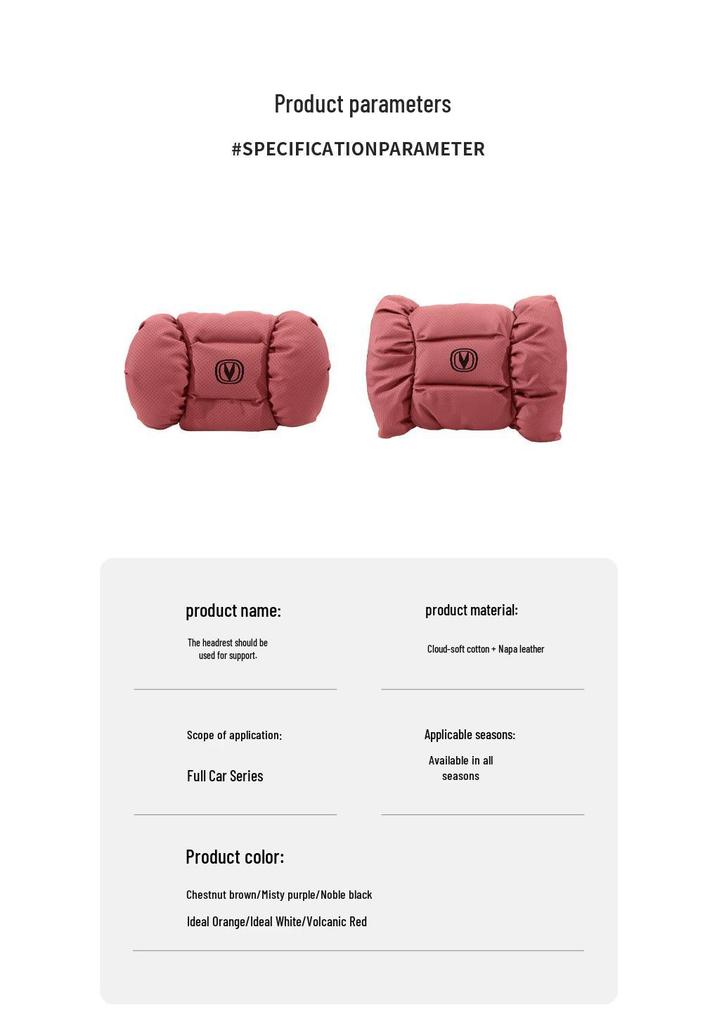 Changan Headrest Neck Pillow & Lumbar Support for CS35, CS55, CS75 Plus - Orange