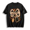 Herbstblumen Stethoskop Schleife Druck Lässiges Oberteil Reines Baumwoll-T-Shirt