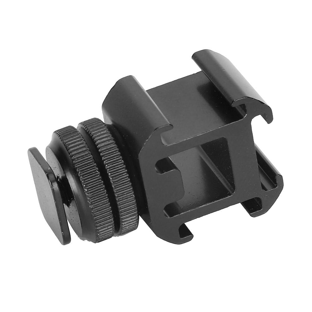 1 4 Dual Layer Screw One for Three Hot Cold Shoe Base Fill Light Multifunction Bracket
