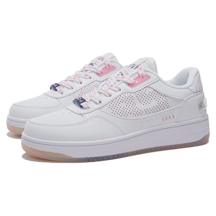 Disney X Li Ning Collaboration Series Comfortable Lightweight Breathable Low-Top Sneakers Women Sneakers White AGCS146-3