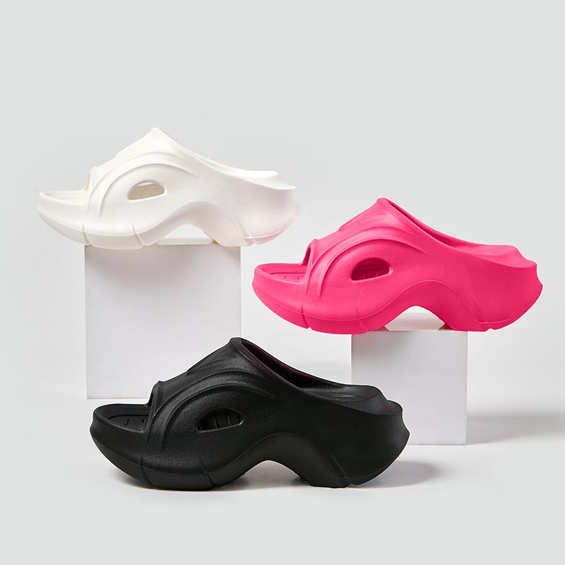 Platform Slippers Women New Pink Casual Beach Shoes Wedges 2024