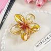 New Gradient Large Flower Acrylic Hair Clip for Women Sweet Hair Claws Crab Clamp Barrettes Hawaiian Headwear Accessories