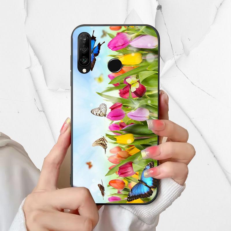 Phone Cover For Huawei P30 Lite Silicone Case MAR-LX1A Fashion Painted Shockproof Soft Fundas For Huawei Nova 4e Coque P30Lite