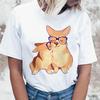 Tricou Corgi Smooch Tricou pentru femei Tricou Top Harajuku Imbracaminte Tricouri amuzante pentru graficul coreean