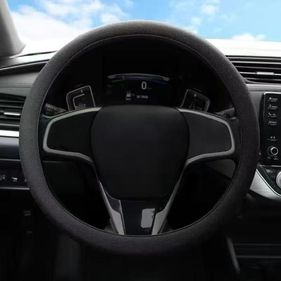 Silicone Steering Wheel Cover Anti-Slip Sweat Proof Grip Universal Steering Wheel Protector for Circular D-Shaped Flat Wheels