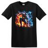 Captain America Superhero T Shirt Lightning Battle Action Graphic Tee Art Gift