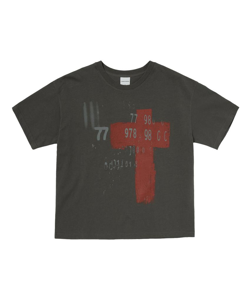 Garter Gallery Red Cross T-Shirts_Charcoal
