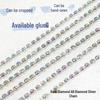 Rhinestone Encrusted Copper Claw Chain (2-4mm) for DIY Wedding Dress, Nail Art, Clothing, Shoes, Hats, Lace.
