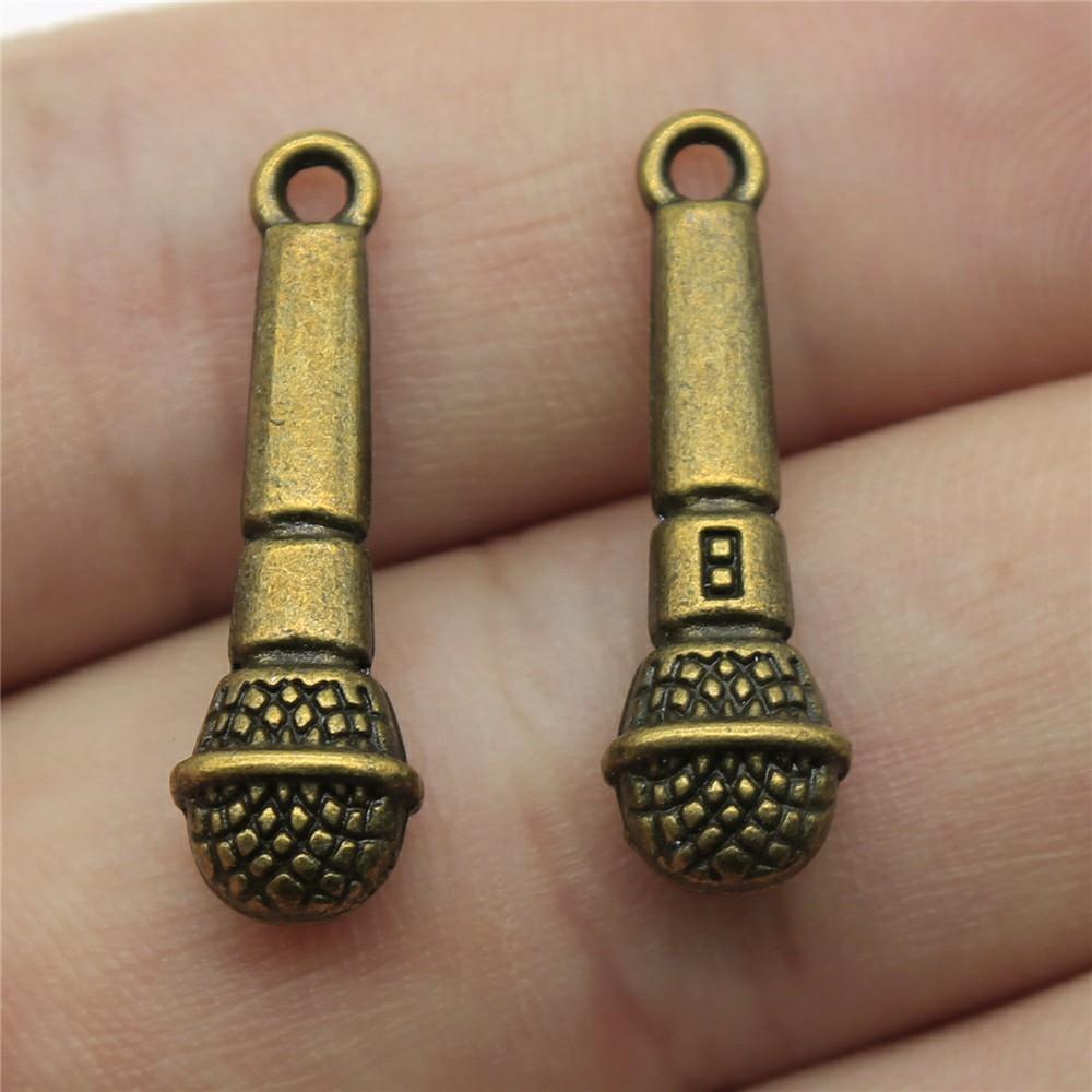 10pcs Music Charms Musical Instrument Guitar Drum Piano Microphone Charms For Jewelry Making