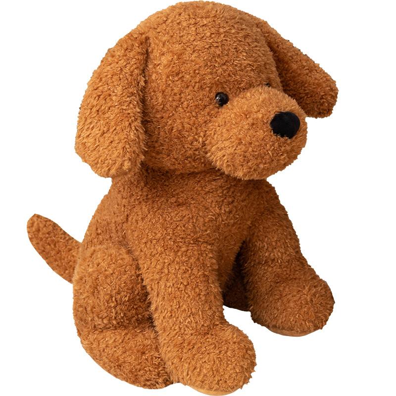 Kawaii Brown Sitting Teddy Dog Plush Toy Soft Stuffed Animals Lifelike Poodle Baby Appease Doll Home Decor for Kids Girls Gifts St Practical Use