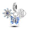 Charms Silver Plated Christmas Pendants Fit Bracelet DIY Santa Claus Elk Dangle Charms Jewelry