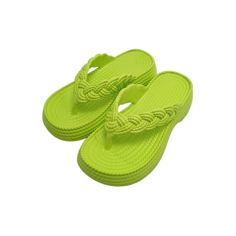 Weiche Sohle Plattform Flip-Flops Frau Clip Toe Eva Rutschfeste Wolke Hausschuhe Frauen 2025 Sommer Dicke Unterseite Badezimmer Slides Sandale