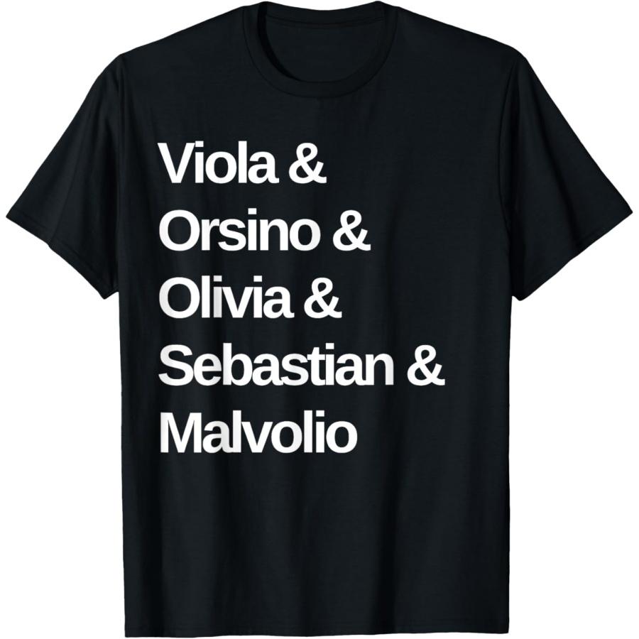 T-shirt Personnages de Nuit d'Épiphanie Shakespeare T-shirt