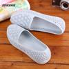 Women Cut Out Crystal Flat Heels Closed Toe Summer Shoes New Arrival Lady Cutout Breathable Jelly Shoes Sandals 180608