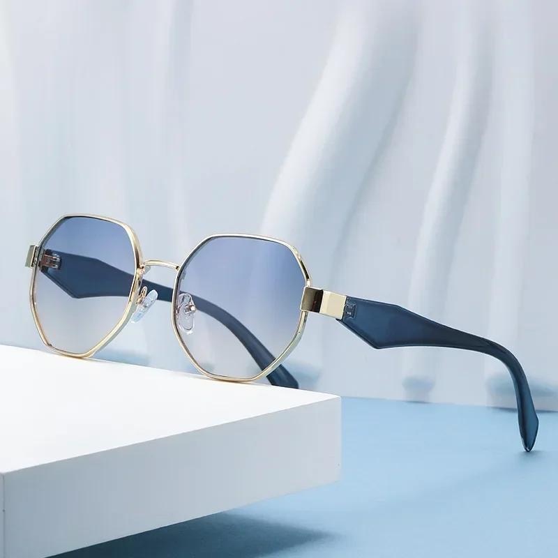 Vintage Sunglasses Women Men Polygonal Metal Frame UV400 Protection Luxury Designer Fashion Sun Glasses