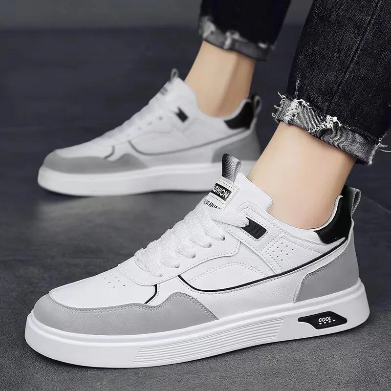 Men's Comfortable Casual Shoes PU Leather Non-Slip Men Vulcanized Shoes Comfortable Soft Sole Man Casual Shoes Zapatos De Hombre
