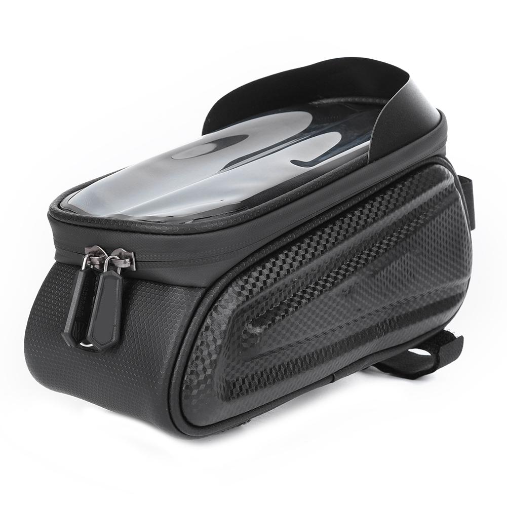 PVC Black Hard Shell Waterproof Performance Touching Screen Bike Bag Mobile Phone Bicycle Cycling Packet Equipment